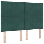 vidaXL Lit box spring avec matelas & banc vert foncé 140x200 cm velours