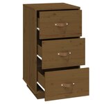 vidaXL Tables de chevet 2 Pièces Marron 40x40x75 cm Bois de pin massif