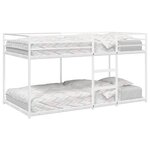 VidaXL Lit superposé sans matelas blanc 107x203 cm acier