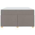 vidaXL Cadre de lit avec matelas Taupe 120 x 200 cm tissu