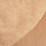 vidaXL Tapis en Fourrure Synthétique de Lapin Taupe Ø 160 cm Polyester