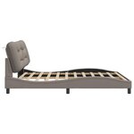 vidaXL Cadre de lit sans matelas Hvar taupe 180x200 cm tissu