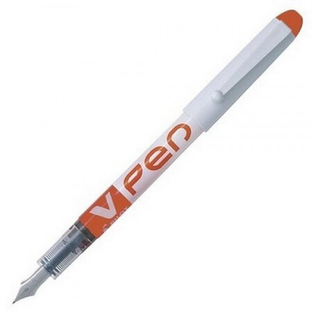 Stylo plume v-pen effaçable pointe moyenne orange pilot