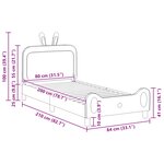 vidaXL Cadre de lit pour enfants avec tête de lit Rose 80 x 200 cm PU