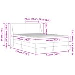 vidaXL Cadre de lit avec matelas avec tête de lit Polyester
