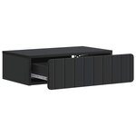 vidaXL Table d'appoint murale Noir 59 x 34 5 x 17 cm Bois d'ingénierie