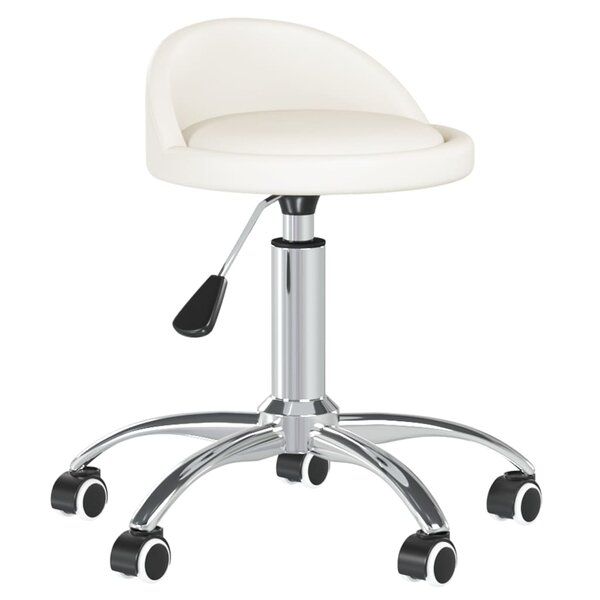 vidaXL Chaise pivotante de salle à manger Blanc Similicuir