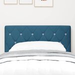 vidaXL Tête de Lit LED Argyle Bleu foncé 80 cm Velours