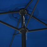 vidaXL Parasol d'extérieur et poteau en aluminium 460 x 270 cm Bleu