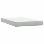 vidaXL Sommier à lattes de lit et matelas gris clair 120x220cm velours