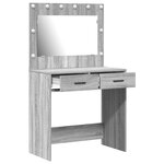 vidaXL Coiffeuse Sonoma gris 78.5 x 41 x 135 cm Bois d'ingénierie