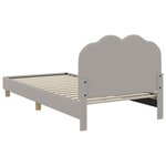vidaXL Cadre de lit pour enfants avec tête de lit Gris clair 90x190 cm