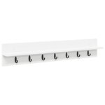 vidaXL Porte-manteau mural Blanc 100 x 10.5 x 18 cm Bois d'ingénierie