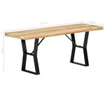 Banquette pouf tabouret meuble banc 110 cm bois de manguier massif 3002244