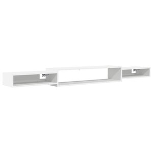 vidaXL Meuble TV mural Montage mural Blanc 220 x 28 x 21 cm