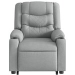 vidaXL Fauteuil inclinable électrique gris clair tissu