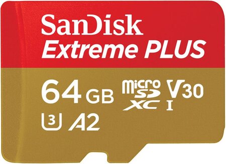 Carte mémoire Micro SD Sandisk Extreme Plus 64Go Classe 10