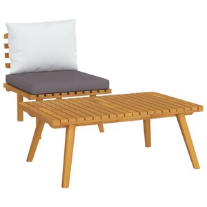 vidaXL Salon de jardin 2 Pièces avec coussins Bois d'acacia solide