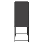 vidaXL Buffet haut noir 68 5x38 5x107 cm acier