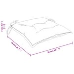 vidaXL Coussins de chaise lot de 4 carreaux noir 50x50x7 cm