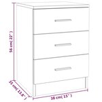 vidaXL Table de chevet Chêne marron 38x35x56 cm Bois d'ingénierie