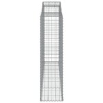 vidaXL Paniers à gabions arqués 3 Pièces 300x50x180/200 cm fer galvanisé