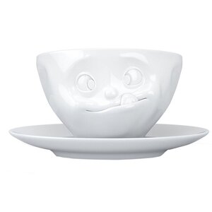 Tasse et sous tasse délicieux en porcelaine