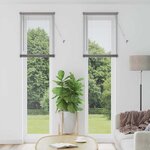 vidaXL Store de Fenêtre avec des rideaux Autre Argenté 80 x 130 cm Aluminium