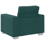 vidaXL Canapé avec coussin Vert foncé 100 x 77 x 82 cm tissu