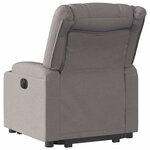 vidaXL Fauteuil inclinable taupe tissu