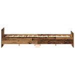 vidaXL Cadre de lit sans matelas vieux bois 135x190cm bois ingénierie