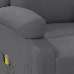 vidaXL Fauteuil de massage Gris Similicuir