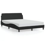 vidaXL Cadre de lit Dover noir 140x190 cm similicuir
