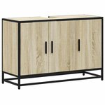 vidaXL Meuble de salle de bain avec lavabo Chêne Sonoma 90 x 33 x 60 cm Bois d'ingénierie