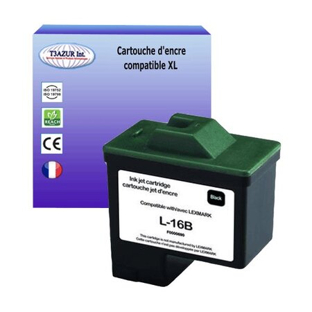 Cartouche compatible Lexmark 16 pour DELL A920, DELL720 Noire - T3AZUR