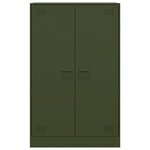 vidaXL Buffet vert olive 67x39x107 cm acier