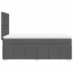 vidaXL Sommier à lattes de lit avec matelas Gris foncé 90x200 cm Tissu