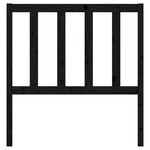vidaXL Tête de lit Noir 96x4x100 cm Bois massif de pin