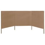 vidaXL Paravent 3 panneaux Tissu 400 x 120 cm Taupe