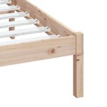 vidaXL Cadre de lit 120x190 cm Petit double Bois massif