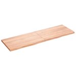 vidaXL Dessus de table marron clair bois chêne massif traité
