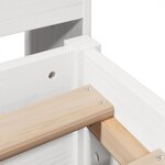 vidaXL Cadre de lit sans matelas blanc 140x200 cm bois de pin massif