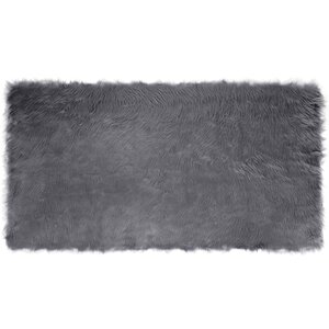 vidaXL Tapis en fausse Tafalla Anthracite 80 x 150 cm Polyester