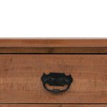 vidaXL Table console bois de sapin massif 126 x 40 x 77 5 cm Marron