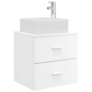 vidaXL Vanité de lavabo mural Blanc 49 5 x 41 x 63 cm