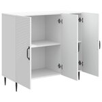 vidaXL Buffet Blanc 89 x 34 5 x 80 cm Bois d'ingénierie