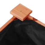 vidaXL Jardinière sur roues avec doublure brun 118x59x80 cm bois sapin