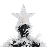 vidaXL Arbre de Noël pré-éclairé vert et blanc 64 cm fibre optique