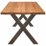 vidaXL Table à manger marron clair bois de chêne massif rectangulaire
