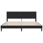 vidaXL Cadre de lit avec tête de lit Noir 200 x 200 cm Velours